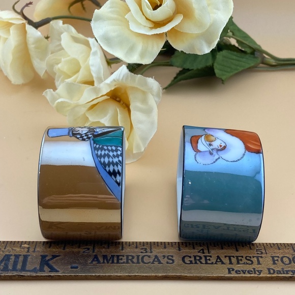 Vintage NORITAKE M Art Deco Napkin Rings by Marilyn Derrin - Picture 7 of 7